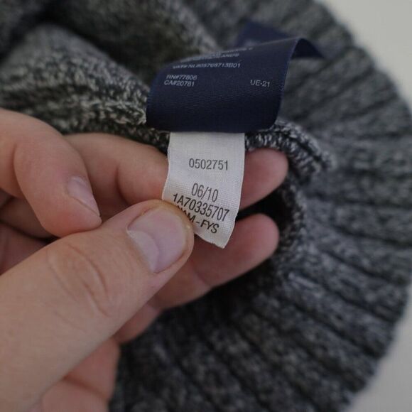 Tommy Hilfiger Gray Cowl Neck Short Sleeve Sweater Large Cotton - Picture 9 of 9